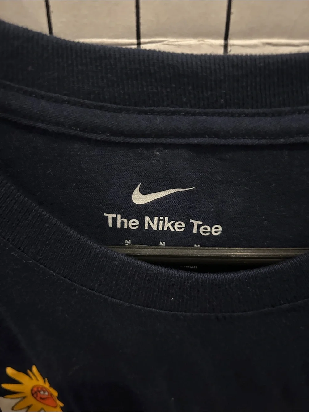Nike Men’s Navy Graphic 'JUST DO IT' Tee with Multicolor Outdoor Icons